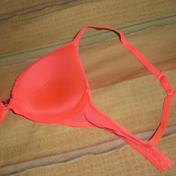 Xhilaration Neon Orange Push Up Bra, Lace, 32B - Picture 10 of 15